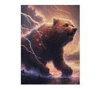 Puzzles pour Adultes 52x38cm/1000pcs Puzzle Thundering Beast Epic Wildlife Artwork Puzzle pour Adultes Jeu Manuel Décoration Murale Activités Amusantes À La Maison, 52x38cm/1000pcs