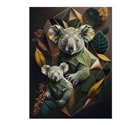Puzzles pour Adultes 52x38cm/1000pcs Puzzles Abstract 2 Koalas Puzzles pour Adultes Jouets Anti-Stress Décoration Intérieure Aide À Stimuler Le Cerveau 52x38cm/1000pcs