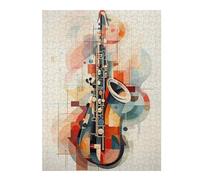 Puzzles pour Adultes 52x38cm/1000pcs Puzzles Abstract Saxophone Puzzle pour Adultes Jeux De Famille Vacances À La Maison Passer Le Temps Est Idéal comme Cadeau 52x38cm/1000pcs