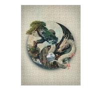 Puzzles pour Adultes 52x38cm/1000pcs Puzzles Bonsai Dragon Yin Yang Puzzle pour Adultes, Jeu De Réflexion pour S'amuser en Famille, Difficile Et Stimulant 52x38cm/1000pcs