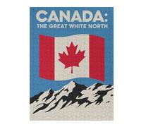 Puzzles pour Adultes 52x38cm/1000pcs Puzzles Canada The Great White North Puzzles pour Adultes Jeux Relaxants Anti-Stress Cadeaux Anti-Stress 52x38cm/1000pcs