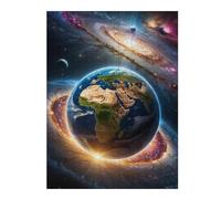 Puzzles pour Adultes 52x38cm/1000pcs Puzzles Earth from Space A Cosmic View -1 Puzzle Jeux Relaxants Niveau De Difficulté Défi Interaction Parent-Enfant 52x38cm/1000pcs