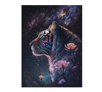 Puzzles pour Adultes 52x38cm/1000pcs Puzzles Galactic Tiger Fantasy Art Puzzle Jeux Relaxants Niveau De Difficulté Défi Interaction Parent-Enfant 52x38cm/1000pcs