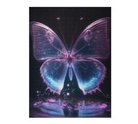 Puzzles pour Adultes 52x38cm/1000pcs Puzzles Glowing Butterfly Reflection Puzzles pour Adultes Jouets Anti-Stress Décoration Intérieure Aide À Stimuler Le Cerveau 52x38cm/1000pcs