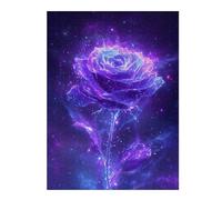 Puzzles pour Adultes 52x38cm/1000pcs Puzzles Glowing Neon Rose Art Print Puzzles pour Adultes, Jouets Anti-Stress, Décorations Murales, Idées Cadeaux pour Toute La Famille 52x38cm/1000pcs