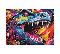 Puzzles pour Adultes 52x38cm/1000pcs Puzzles pour Adultes Vibrant Dinosaur Artwork -1 Jeux Relaxants Une Œuvre d'art Activités Amusantes À La Maison, 52x38cm/1000pcs