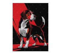 Puzzles pour Adultes 52x38cm/1000pcs Puzzles Stylized Beagle Illustration Puzzle pour Adultes Jeux De Famille Vacances À La Maison Passer Le Temps Est Idéal comme Cadeau 52x38cm/1000pcs
