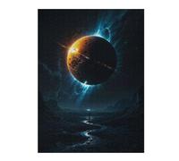 Puzzles pour Adultes 52x38cm/1000pcs Puzzles The Eclipse of The Earth Puzzles pour Adolescents Jeux De Société Découpe De Précision Cadeaux d'anniversaire Et Cadeaux Uniques 52x38cm/1000pcs