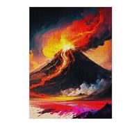 Puzzles pour Adultes 52x38cm/1000pcs Puzzles Volcano Eruption Scene-1 Puzzles pour Adultes, Jouets Anti-Stress, Cadeaux d'anniversaire Et Cadeaux Uniques 52x38cm/1000pcs