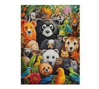Puzzles pour Adultes 52x38cm/1000pcs Rainbow Wildlife Gathering Puzzles À Monter Soi-même - Cadeaux Souvenirs pour Vos Proches 52x38cm/1000pcs
