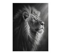 Puzzles pour Adultes 52x38cm/1000pcs Regal Lion Portrait Puzzles pour Adultes - Jeu De Réflexion - Difficile - Stimulant - Idée Cadeau 52x38cm/1000pcs