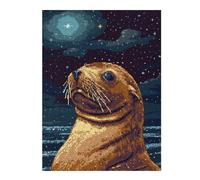 Puzzles pour Adultes 52x38cm/1000pcs Retro Seal Pixel Art Puzzles pour Adultes - Jeu De Réflexion - Difficile - Stimulant - Idée Cadeau 52x38cm/1000pcs