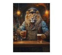Puzzles pour Adultes 52x38cm/1000pcs Steampunk Craft Beer Lion Puzzles pour Adolescents, Jouets, Décoration Murale, Loisirs À La Maison, Cadeaux De Noël Et d'anniversaire 52x38cm/1000pcs