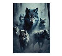 Puzzles pour Adultes 52x38cm/1000pcs The Wolfpack Puzzles pour Adultes Jeu Manuel Découpe De Précision Activités Amusantes À La Maison, 52x38cm/1000pcs