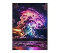 Puzzles pour Adultes 52x38cm/1000pcs Volcano Eruption with Lightning -1 Puzzles pour Adultes : Un Jeu Manuel, Amusant Et Humoristique. Un pour Les Amateurs De Jeux Vidéo. 52x38cm/1000pcs