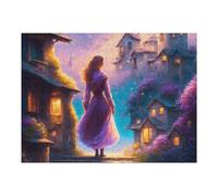 Puzzles pour Adultes 52x38cm/1000pcs Whispering Village Lights Puzzles pour Adolescents, Jouets Anti-Stress, Décoration Murale, pour Les Gamers 52x38cm/1000pcs