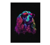 Puzzles pour Adultes 52x38cm/1000pcsPuzzles English Cocker Spaniel Puzzle pour Adultes, Jeu De Réflexion pour S'amuser en Famille, Difficile Et Stimulant 52x38cm/1000pcs