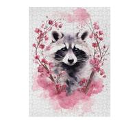 Puzzles pour Adultes 52x38cm/1000pcsPuzzles Raccoon Puzzle pour Adultes, Jeu De Réflexion pour S'amuser en Famille, Difficile Et Stimulant 52x38cm/1000pcs