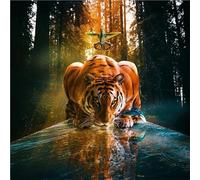Puzzles pour Adultes 70 pièces Puzzles pour Adultes Jeu éducatif Challenge Toy 70 Puzzle Amusants en Famille (Woods Tiger Shadow)
