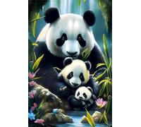 Puzzles pour Adultes 700 Pièces Puzzles pour Adultes Jeu éducatif Challenge 700 Puzzle Amusants en Famille - Famille de Pandas du lac