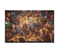 Puzzles pour Adultes 75x50cm/1000pcs Animals Celebrating with Balloons and Food Puzzles pour Adolescents, Jouets Anti-Stress, Décoration Murale, pour Les Gamers 75x50cm/1000pcs