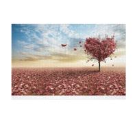 Puzzles pour Adultes 75x50cm/1000pcs Autumnal Heart Tree Landscape Puzzle - Jeu Manuel - Défi Difficile - Cadeaux pour Les Amis Et La Famille 75x50cm/1000pcs