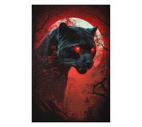 Puzzles pour Adultes 75x50cm/1000pcs Black Panther Moonlit Forest Puzzles pour Adultes Jeux Amusants Défi Difficile Cadeaux d'anniversaire Et Cadeaux Uniques 75x50cm/1000pcs