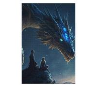 Puzzles pour Adultes 75x50cm/1000pcs Blue Dragon Appearance Puzzles pour Adultes - Jeu Manuel - Cadeaux pour Femmes - Cadeaux d'anniversaire Et De Noël Uniques 75x50cm/1000pcs