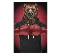 Puzzles pour Adultes 75x50cm/1000pcs Boxer Pit Bull Terrier Puzzles pour Adultes - Jeu De Réflexion - Difficile - Stimulant - Idée Cadeau 75x50cm/1000pcs