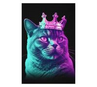 Puzzles pour Adultes 75x50cm/1000pcs Cat King Puzzles pour Adultes : Jeu Pratique D'analyse Et De Logique, Activités Amusantes À Faire À La Maison, 75x50cm/1000pcs