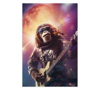 Puzzles pour Adultes 75x50cm/1000pcs Chimpanzee Flying in Space Puzzle pour Adultes, Jeu De Réflexion, Une Œuvre d'art, Cadeau d'anniversaire, Cadeaux, 75x50cm/1000pcs