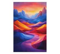 Puzzles pour Adultes 75x50cm/1000pcs Colorful Abstract Mountain Landscape Painting Puzzles pour Adultes Jeux De Détente Découpe De Précision Cadeaux De Noël Et d'anniversaire 75x50cm/1000pcs