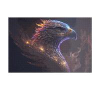 Puzzles pour Adultes 75x50cm/1000pcs Colorful Eagle Portrait Puzzles pour Adolescents, Jouets Anti-Stress, Décoration Murale, pour Les Gamers 75x50cm/1000pcs