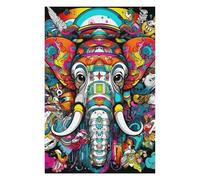 Puzzles pour Adultes 75x50cm/1000pcs Colorful Elephant Artwork-8 Puzzles À Monter Soi-même - Cadeaux Souvenirs pour Vos Proches 75x50cm/1000pcs