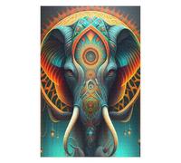 Puzzles pour Adultes 75x50cm/1000pcs Colorful Elephant Mandala Artwork Puzzles pour Adultes : Jeux Relaxants, Améliorent La Mémoire, Cadeaux pour Les Amis Et La Famille 75x50cm/1000pcs