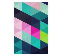Puzzles pour Adultes 75x50cm/1000pcs Colorful Geometric 04 Puzzles pour Adultes Jeu Manuel Découpe De Précision Activités Amusantes À La Maison, 75x50cm/1000pcs