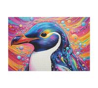 Puzzles pour Adultes 75x50cm/1000pcs Colorful Penguin in Abstract Art Puzzles pour Adolescents, Jouets Anti-Stress, Décoration Murale, pour Les Gamers 75x50cm/1000pcs