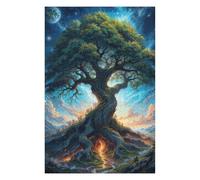 Puzzles pour Adultes 75x50cm/1000pcs Enchanted Cosmic Tree Puzzles pour Adolescents, Jouets, Décoration Murale, Loisirs À La Maison, Cadeaux De Noël Et d'anniversaire 75x50cm/1000pcs