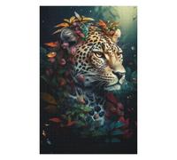 Puzzles pour Adultes 75x50cm/1000pcs Fantasy Magic Leopard Puzzle pour Adultes, Jeu De Réflexion, Une Œuvre d'art, Cadeau d'anniversaire, Cadeaux, 75x50cm/1000pcs