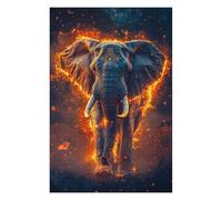 Puzzles pour Adultes 75x50cm/1000pcs Fiery Elephant Puzzles pour Adultes - Jeu De Réflexion - Difficile - Stimulant - Idée Cadeau 75x50cm/1000pcs