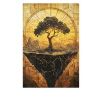 Puzzles pour Adultes 75x50cm/1000pcs Floating Tree and Mountain Puzzles pour Adultes Jouets Anti-Stress Améliorent La Mémoire Activités Amusantes À La Maison, 75x50cm/1000pcs