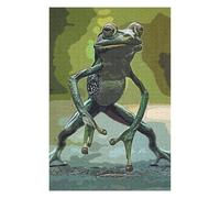 Puzzles pour Adultes 75x50cm/1000pcs Frog Vintage Puzzle pour Adultes : Un Jeu De Réflexion Stimulant, Une Œuvre d'art À Compléter 75x50cm/1000pcs