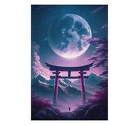 Puzzles pour Adultes 75x50cm/1000pcs Full Mon in Torii Gate Puzzles pour Adultes, Jeu De Réflexion, Décoration Murale, Défi Éducatif 75x50cm/1000pcs