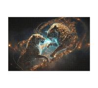 Puzzles pour Adultes 75x50cm/1000pcs Galactic Tiger Duel Puzzles pour Adolescents, Jouets Anti-Stress, Décoration Murale, pour Les Gamers 75x50cm/1000pcs