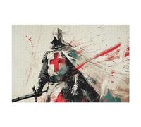 Puzzles pour Adultes 75x50cm/1000pcs Holy Warriors Rising Puzzles pour Adolescents Jeu Manuel, Amusant Et Humoristique Cadeaux d'anniversaire Et De Noël Uniques 75x50cm/1000pcs