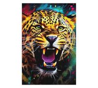Puzzles pour Adultes 75x50cm/1000pcs Leopard Roar Wild Energy Puzzles À Monter Soi-même - Cadeaux Souvenirs pour Vos Proches 75x50cm/1000pcs