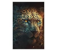 Puzzles pour Adultes 75x50cm/1000pcs Leopard's Glowing Majesty Puzzles pour Adultes, Jeu De Réflexion, Décoration Murale, Jeu Stimulant, Cadeaux 75x50cm/1000pcs