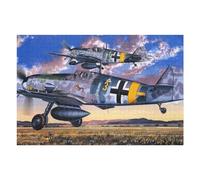 Puzzles pour Adultes 75x50cm/1000pcs Messerschmitt Bf109 G4 Puzzles pour Adolescents Jeu Manuel, Amusant Et Humoristique Cadeaux d'anniversaire Et De Noël Uniques 75x50cm/1000pcs