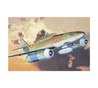 Puzzles pour Adultes 75x50cm/1000pcs Messerschmitt Me262 B1A Puzzles pour Adolescents Jeu Manuel, Amusant Et Humoristique Cadeaux d'anniversaire Et De Noël Uniques 75x50cm/1000pcs