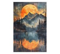 Puzzles pour Adultes 75x50cm/1000pcs Orange Sun Misty Mountains Puzzle pour Adultes - Jeu Familial - Cadeaux pour Renforcer Les Souvenirs Entre Amis Et en Famille 75x50cm/1000pcs